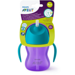 Avent Vaso Con Pajita Y Asas (210Ml) , +6 M Color Morado