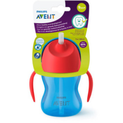 Avent Vaso Con Pajita Y Asas (210Ml) , +6 M Color Azul
